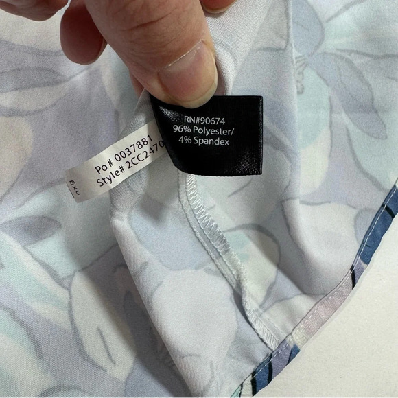 Boston Proper Lillies Print Shirt Victoria Chic Drama Sleeve Purple - Picture 3 of 6